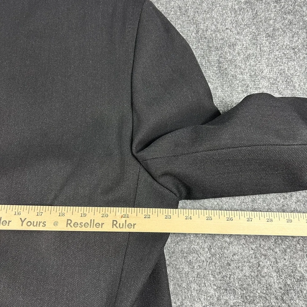Canali Overcoat Mens 42R Black Wool Single Breasted Water Resistant Italy‎